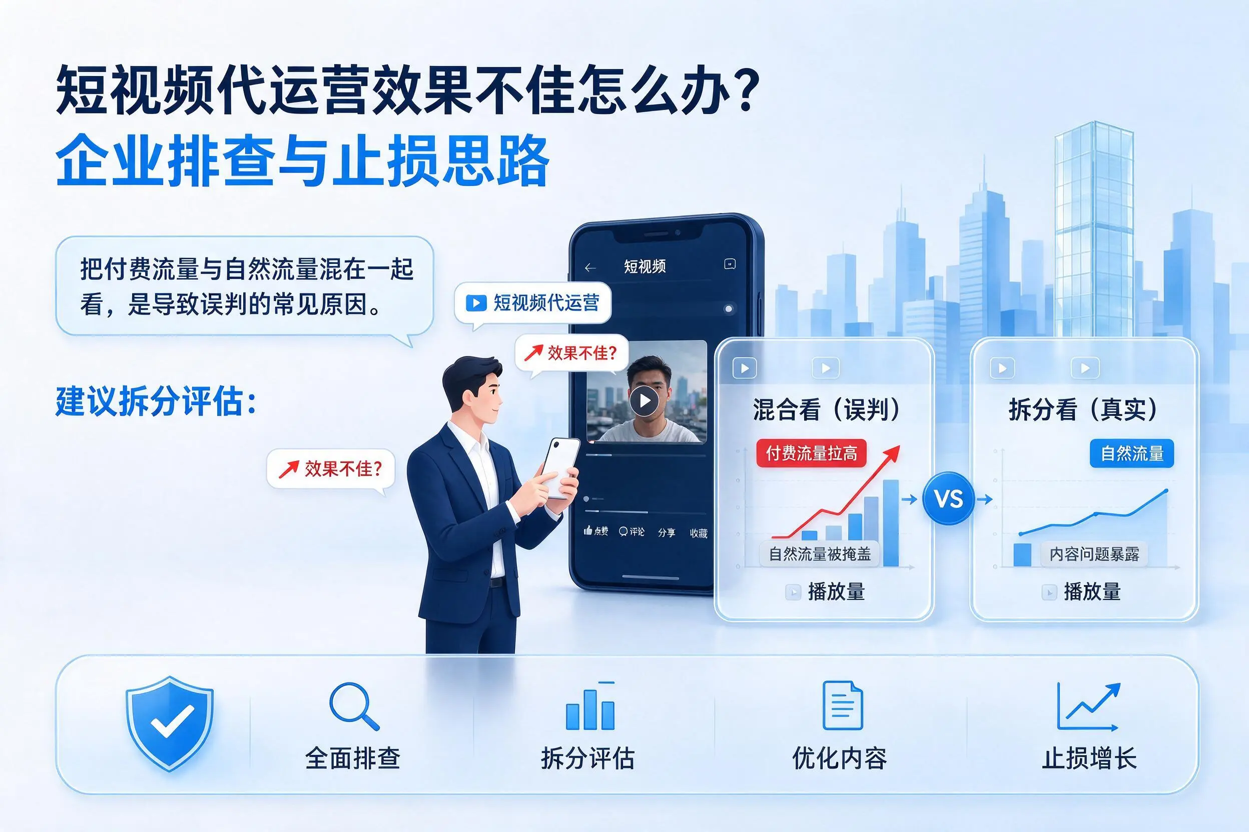 短视频代运营效果不佳怎么办？崇左企业排查与止损思路