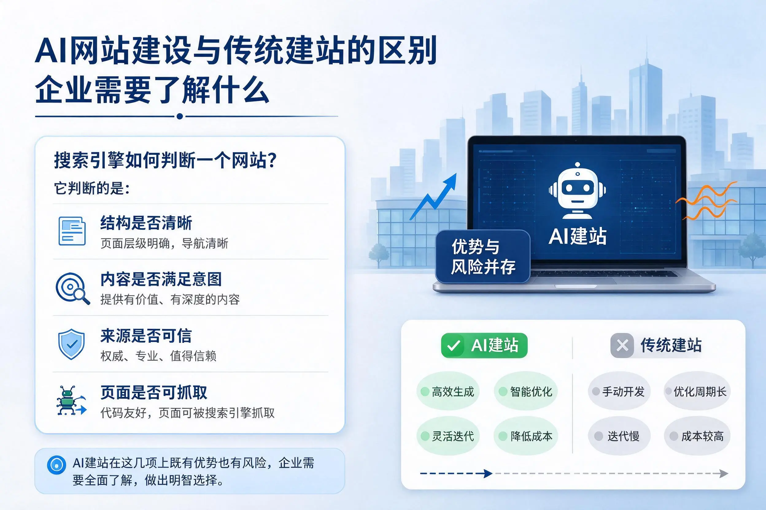 AI网站建设与传统建站的区别，崇左企业需要了解什么