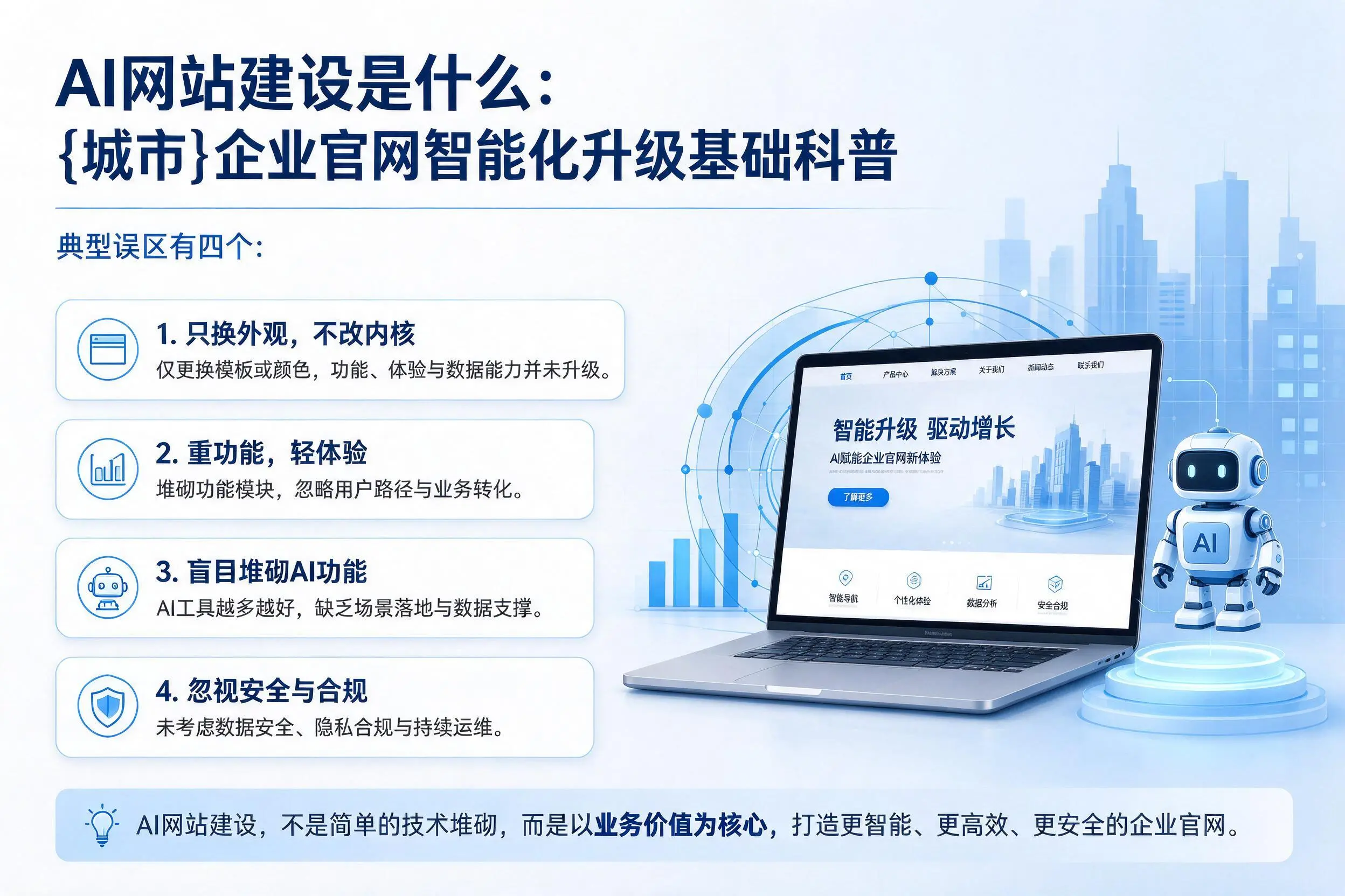 AI网站建设是什么：崇左企业官网智能化升级基础科普