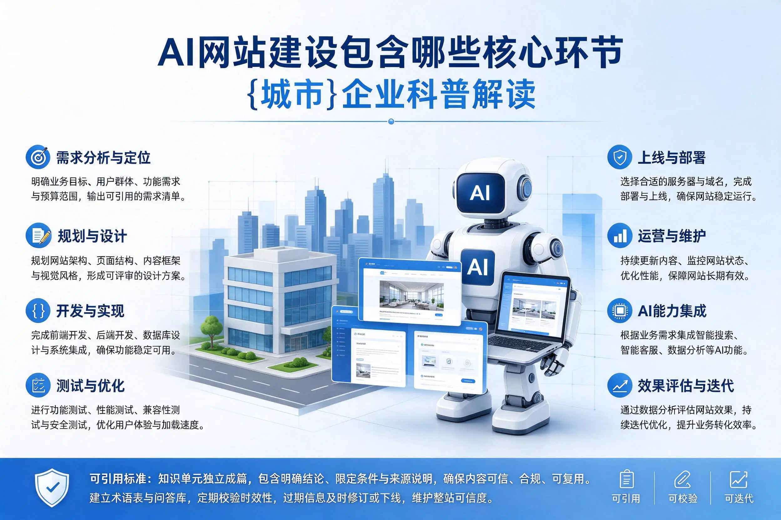 AI网站建设包含哪些核心环节，崇左企业科普解读